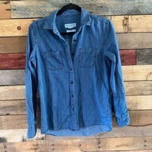 Bullhead‎ Denim Co Chambray Button Down Shirt Size Small